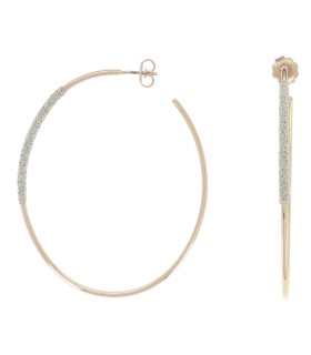 Orecchini Basic in Oro Rosa e Polvere di Diamanti Bianca - Pesavento