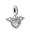 Charm Cuore E Ali D'Angelo Argento E Zirconi - Pandora