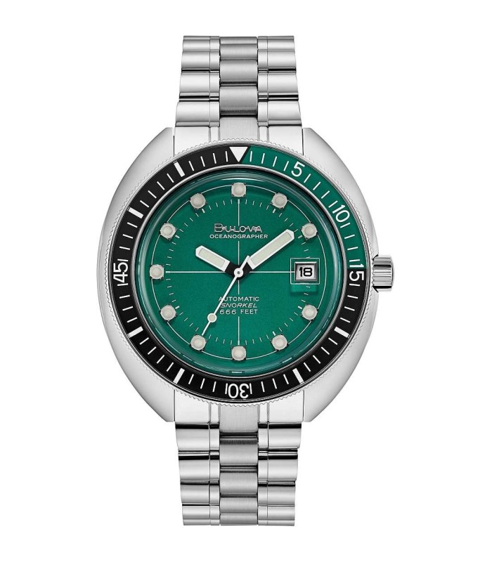 Orologio Uomo Automatico Oceanographer Snorkel 666Feet Fondo Verde - Bulova