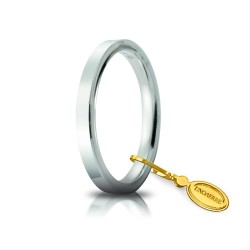 Fede Cerchio di Luce Oro Bianco 2,5mm - Unoaerre