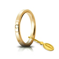 Fede Cerchio di Luce Oro Giallo 2,5mm con Brill - Unoaerre