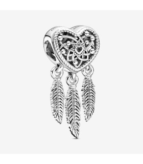 Charm Openwork Acchiappasogni Cuore a Tre Piume - Pandora