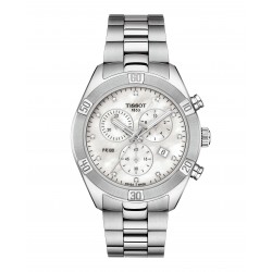 Orologio Donna Pr 100 Sport Chic Cronografo in Acciaio con Diamanti - Tissot