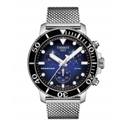 Orologio Uomo Seastar 1000 Cronografo Maglia Milano Quadrante Blu - Tissot