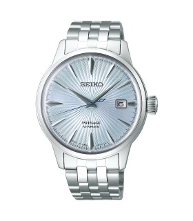 Orologio Uomo Presage Automatico in Acciaio con Quadrante Azzurro - Seiko