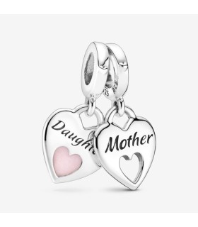 Charm Pendente con Doppio Cuore Mamma- Figlia - Pandora
