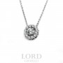 Collana Donna in Oro Bianco Punto Luce con Diamanti - Leo Pizzo