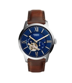 Orologio Uomo Townsman Automatico con Pelle Marrone - Fossil