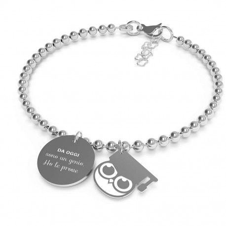 Mini Woman Bracelet "FROM TODAY I AM A GENIUS. I HAVE THE PROOF" -10 Good intentions