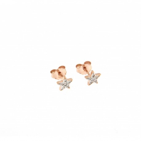 "Stardust Classic" Woman Earrings White Micro Stars Zircons - Rue Des Mille