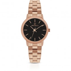 Watch Woman Only Time in Rosè Steel with Black Dial - Ops Objects