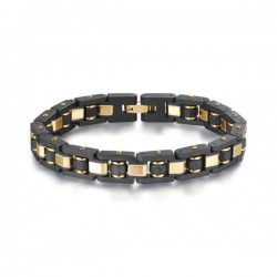 Doha Men's Bracelet in Black and Gold Pvd Steel - Brosway