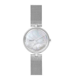 Orologio Donna Multifunzione in Acciaio e Maglia Milano con Quadrante Madreperla SKW2979 - Skagen