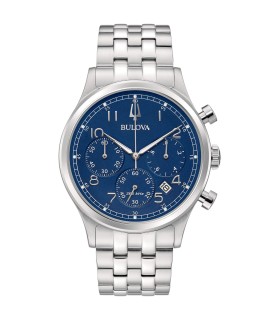 Orologio Uomo Precisionist Cronografo in Acciaio Quadrante Blu - Bulova