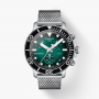 Orologio Uomo Seastar 1000 Cronografo Maglia Milano Quadrante Verde - Tissot