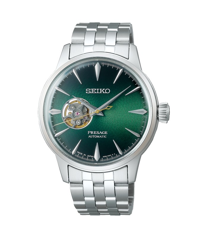 Orologio Uomo Automatico Presage Cocktail in Acciaio Quadrante Verde SSA441J1 - Seiko