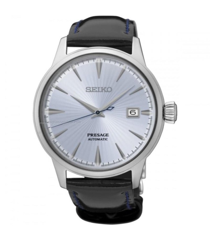 Orologio Uomo Presage Automatico Pelle Nera - Seiko