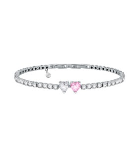 Bracciale Donna Diamond Heart con Zirconi Bianchi e Cuori Bianchi e Rosa - Chiara Ferragni