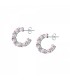 Orecchini Donna Rodio Cerchio Diamond Heart Cristalli Rosa- Chiara Ferragni
