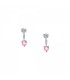 Orecchini Donna Rodio Diamond Heart Cristalli Rosa- Chiara Ferragni