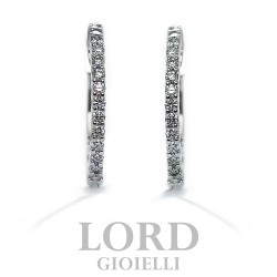 Orecchini Donna Cerchi Medi con Diamanti ct. 0.23 G Vs - Giorgio Visconti