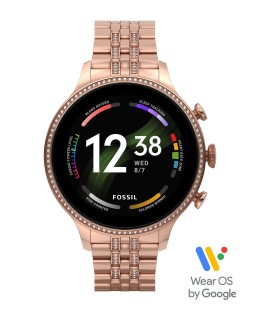 Orologio Smartwatch Donna in Acciaio Rosè con Zirconi - Fossil