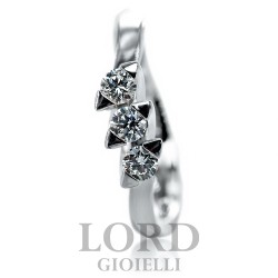 Anello Donna Trilogy in Oro Bianco con Diamanti ct.0.29 G Vs - Giorgio Visconti