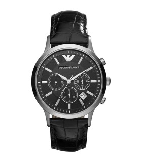 Orologio Uomo Cronografo in Pelle Nera AR2447 - Emporio Armani