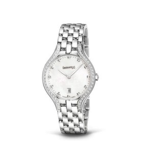 Orologio Donna Revè Solo Tempo in Acciaio con Ghiera con Diamanti e Diamanti come Indici - Eberhard
