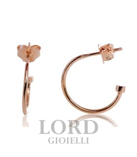 Mono Orecchino Cerchio in Oro Rosa - Elli's