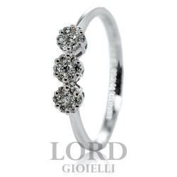 Anello Donna Trilogy in Oro Bianco con Diamanti ct. 0.57 G VS- Giorgio Visconti