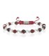 Bracciale Elastico con Occhio di Tigre Rosso e Argento SS04 - Gerba