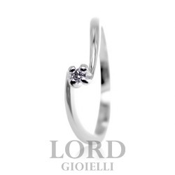 Solitaire Ring with Brilliant Ct.0.04 G in Gold - Mirco Visconti