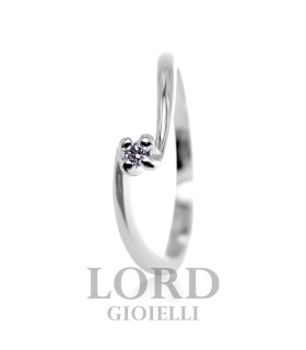 Solitaire Ring with Brilliant Ct.0.04 G in Gold - Mirco Visconti