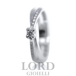 Solitaire Ring Ct. 0.07 + 0.04 in Gold - Mirco Visconti
