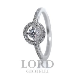 Woman Solitaire Ring Ct. 0.27 + 0.14 GVS in Gold - Mirco Visconti