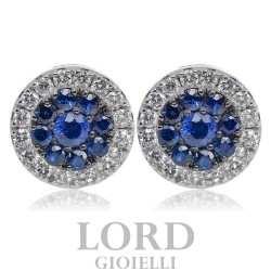 Gold earrings with sapphires and diamonds - Mirco Visconti