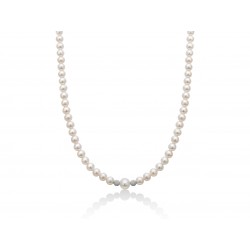 Collana Donna con Perle Degradè 4-7mm con Sfere Diamantate - Yukiko