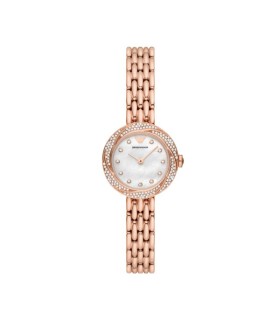 Orolgoio Donna Solo Tempo in Acciiao Rosè Ghiera con Pietre AR11474 - Emporio Armani