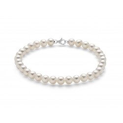 Bracciale Donna in Oro Bianco con Perle 6/6,5- Yukiko