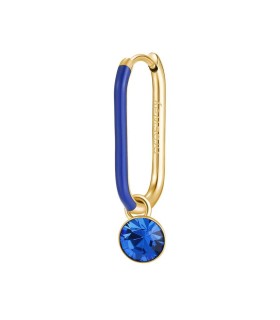 Mono Orecchino Donna in Acciaio Pvd Oro con Pietra e Smalto Blu BYM130 - Brosway