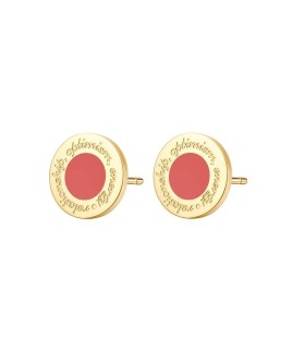 Orecchini Donna a Lobo Miami Vibes in Acciaio Pvd Oro con Smalto Arancione BCB22 - Brosway