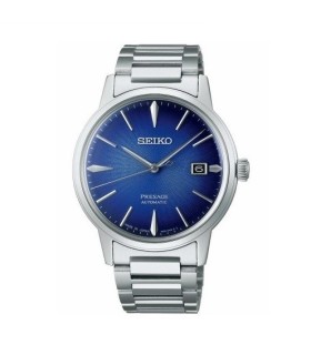 Orologio Uomo in Acciaio Automatico Presage Cocktail Aviator Quadrante Blu SRPJ13J1 - Seiko