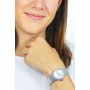 Orologio Donna in Acciaio Solo Tempo Quadrante con Pietre Blu - Ops Objetcs