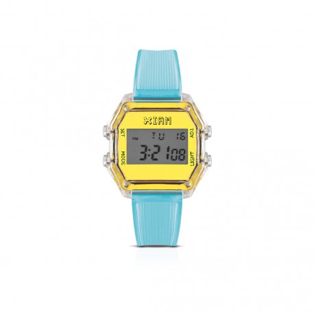 Orologio Ipg Case Yellow+ Cinturino Silicone Blu - I Am Watch