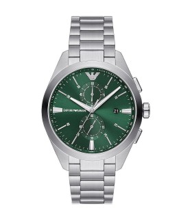 Orologio Uomo Cronografo in Acciaio con Quadrante Verde AR11480 - Emporio Armani