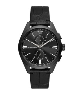 Orologio Uomo Solo Tempo in Acciaio Brunito e Cinturino in Pelle Nera AR11483 - Emporio Armani