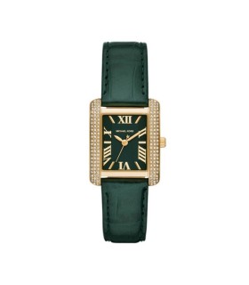 Orologio Donna Emery Solo Tempo in Acciaio Dorato con Cinturino in Pelle Verde e Cristalli MK4697 - Michael Kors