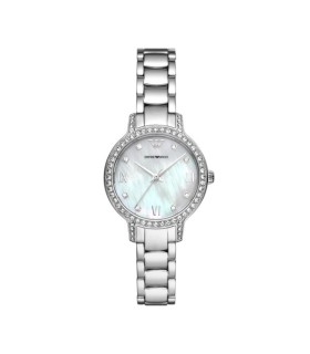 Orologio Donna Solo Tempo in Acciaio con Quadrante Madreperla e Cristalli AR11484 - Emporio Armani