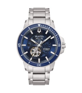 Orologio Uomo Marine Star Automatico Quadrante Blu 96A289 - Bulova